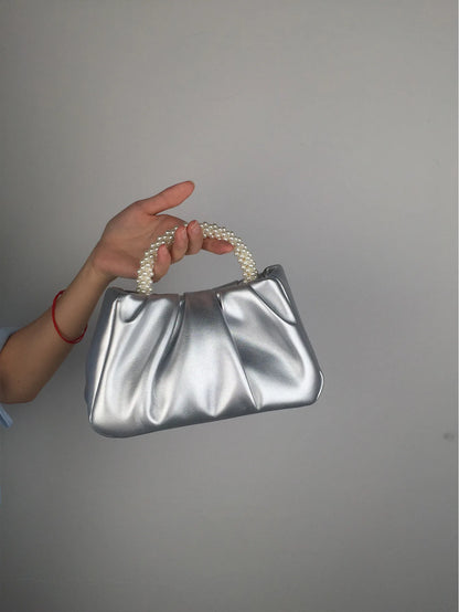 Fashion Pearl Handle Women Dinner Clutch Purse Handbags Luxury Design Ladies Square Shoulder Bags Female Small Messenger Bag