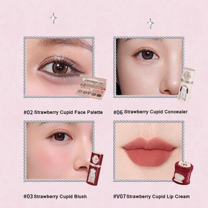 Flower Know Little Angel Collection Makeup Gift Box Eyeshadow Blush Cream Matte Lipstick Highlighter Full Kit All In One
