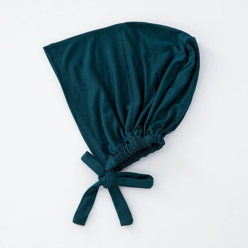 82 Colors Tie-Back Undercaps Fashion Women's Inner Hijab Muslim Cap Bonnet Plain Islamic Cotton Spandex Jersey DEW Underscarf