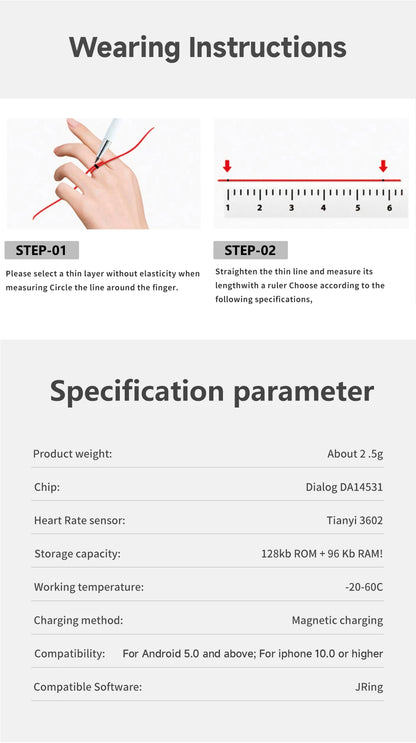 2026 New IP68 Waterproof Smart Rings for Android iOS Heart Rate Blood Pressure Sleep Monitoring Motion Tracking  Men Women Gift