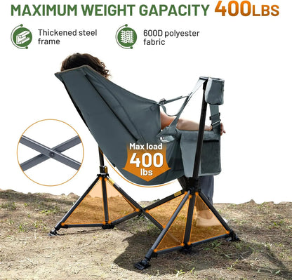 Oversized Hammock Camping Chair, Portable Swinging Chair for Outdoor, 400 lbs Capacity
