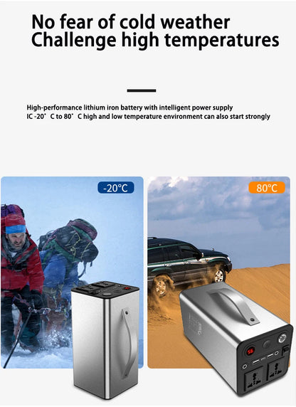150W/300W Portable Power Station Solar Generator 42Ah-90Ah Power Station Emergency Power Bank for Home Camping