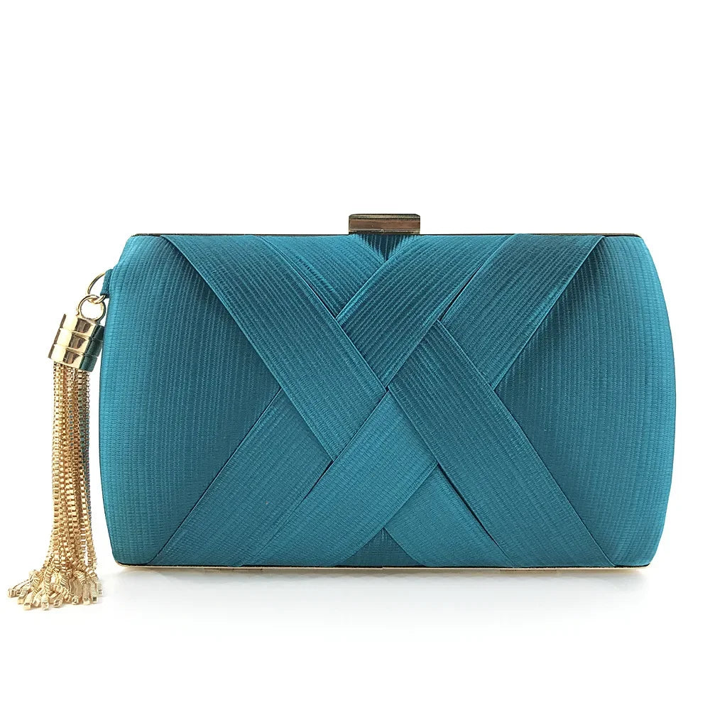 2024 New Fashion Women Evening Bags Tassel Ladies Clutch Purse Shoulder Chain Wedding Party Handbags Bags