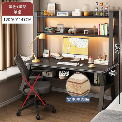 Computer Study Desk With Storage Bookshelf Office Workstation Organizer Desk for Home Students Professionals Length 100/120cm