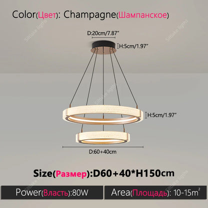 Modern design creative round simple chandelier ring Lights suitable for living room bedroom restaurant home round Pendant Lights