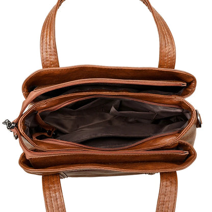 Elegant Women PU Leather Handbag Multiway Shoulder Bag Crossbody Purse for Ladies Stylish Top Handle Satchel Work Office Bag New