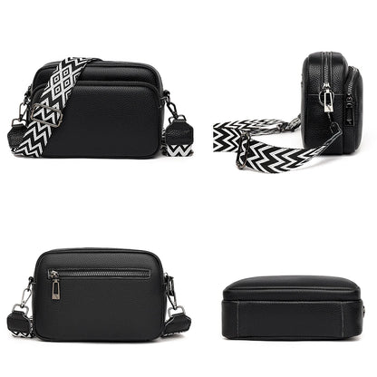 Luxury Solid Color Genuine Leather Ladies Messenger Bag 100% Soft Cowhide Shoulder Crossbody Bags For Women 2023 Female Handbags