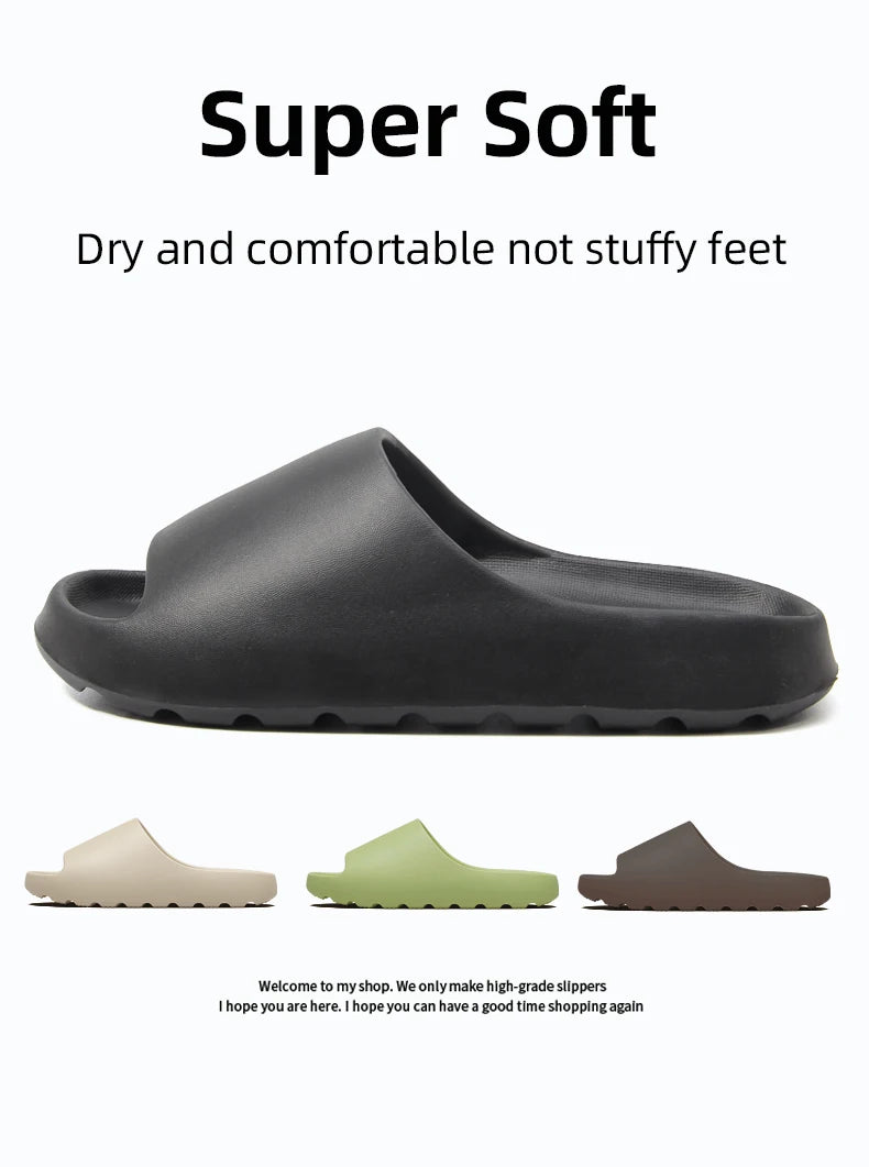 Coconut Slippers Cloud Thick-soled Sandals Summer Fashion Soft Bottom Beach Men Slippers Women's Sandals EVA Slides