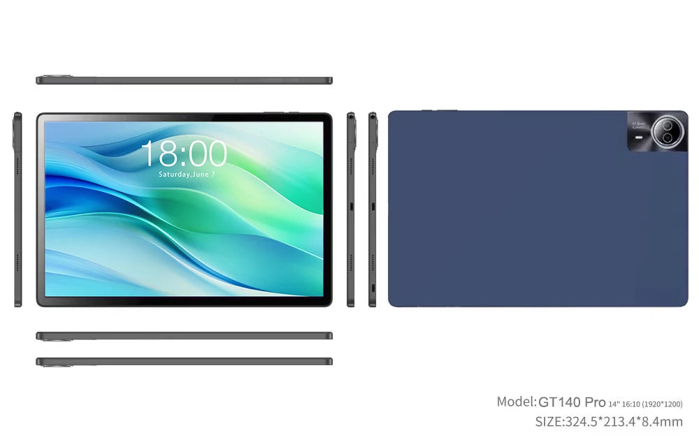 New Upgraded Global Version Android 15 Tablet 14 inch Tablets 20GB 512GB 12900mAh Large Battery BT5.0 5G WiFi GPS Google Play