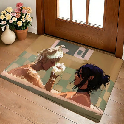 C-Chainsaw Man Floor Mat Cozy Flannel Soft Thick Non-Slip Mat for Living Room Bedroom Kitchen Decor Rugs