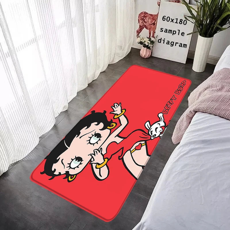 House Entrance Doormat Bettys Boops Hallway Carpet Living Room Rugs Foot Carpets Bathroom Rug Floor Mats Non-slip Home Decor