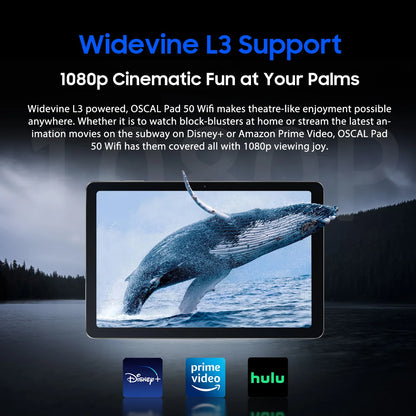 Blackview Oscal Pad 50 WIFI Tablet PC 10.1 Inch 6GB(2+4)RAM 64GB ROM Wi-fi 6 5100mAh 5000mAh Tablet PC Android 13 Tablet Android