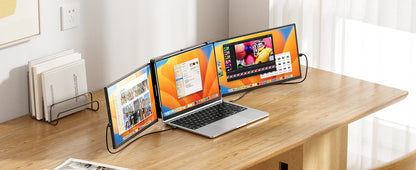 15.6inch Triple Screen Extender For Laptops 1080P FHD IPS Portable Dual External Monitors For Macbook Windows Extension 13-17"