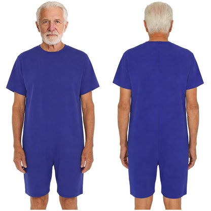 Men Women Special Needs Adaptive Clothing Elderly Alzheimer ASD Anti-Strip Jumpsuit Back Zipper Bodysuit Daily Wear Homewear