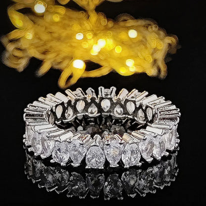 Wholesale Eternity Band Promise ring 925 Sterling silver Diamond cz Engagement Wedding Rings for women Men Finger Party Jewelry