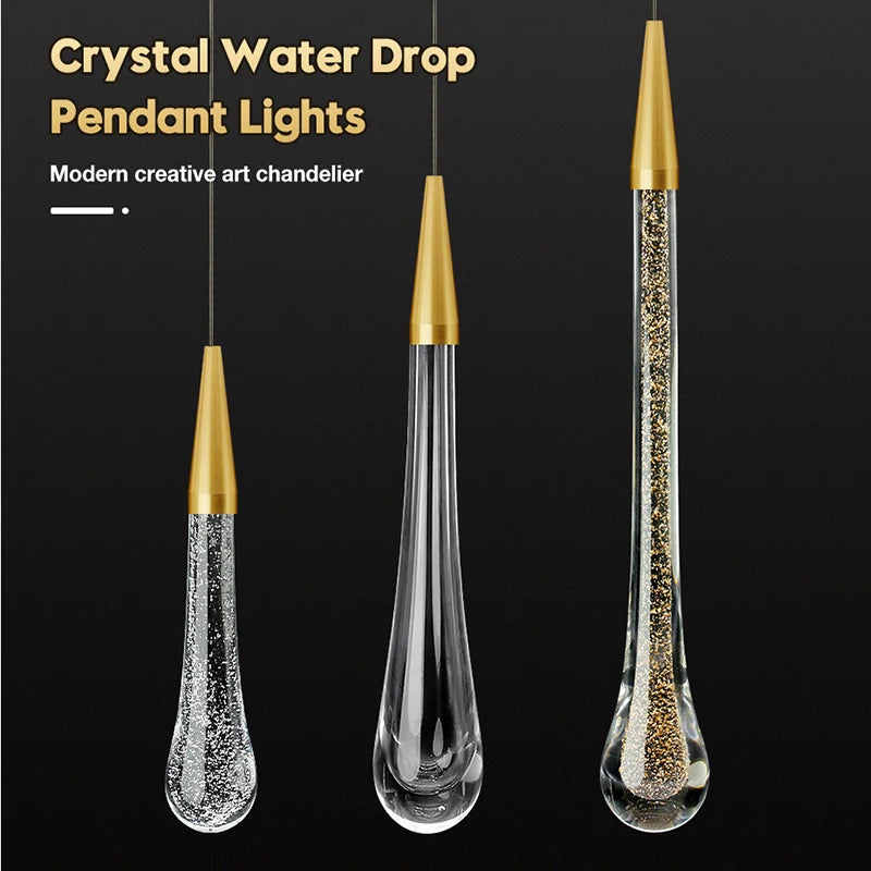 Crystal LED Pendant Lights Interior Lighting For Home Dining Table Hanging Lamp Bedside Living Room Decoration Pendant Light