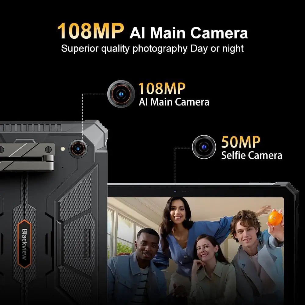 World Premiere Blackview Active 12 Pro Rugged Projector Tablet 11'' Pad Android 15 16GB 1TB 30000mAh Dimensity 7300 Tablet Phone