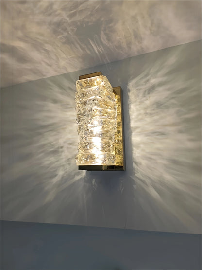 Luxury Crystal Wall Lamp Modern LED Sconce Chrome Gold Mirror Wall Light For Living Room Bedroom Aisle Indoor Decor Vanity Light
