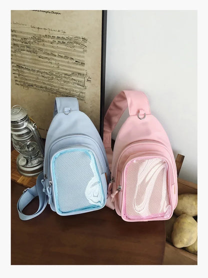 Kawaii Japanese Itabag Girls Soft Nylon Backpack Crossbody Bags 10CM Doll Women With Display Plate Cross Body Sling Pouch 2025