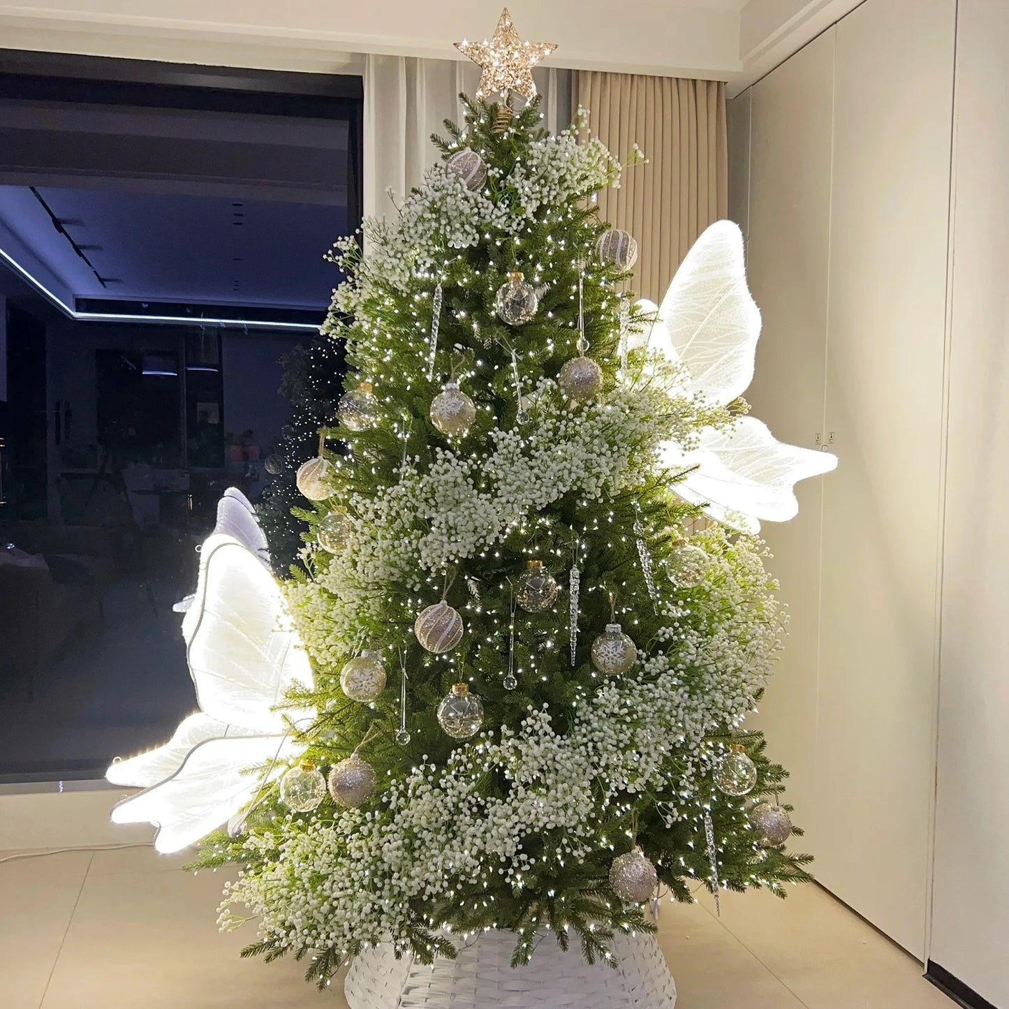 Wedding Light Decorations Butterfly Movement Modern Gold Romantic Butterfly LED Lights for Home Party Holiday Decor Lighting