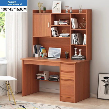 Aesthetic Desk Home Modern Simple Bookshelf Integrated Student Bedroom Learning To Write With Drawing Desk Office Computer Desk