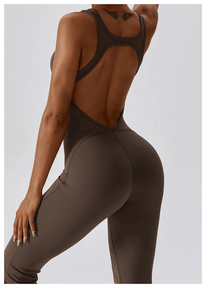 Women Training Yoga Suit Sportswear Gym Set Women 1 Pcs Sports Jumpsuit Fitness Rompers Stretch Female Push Up Workout Bodysuits