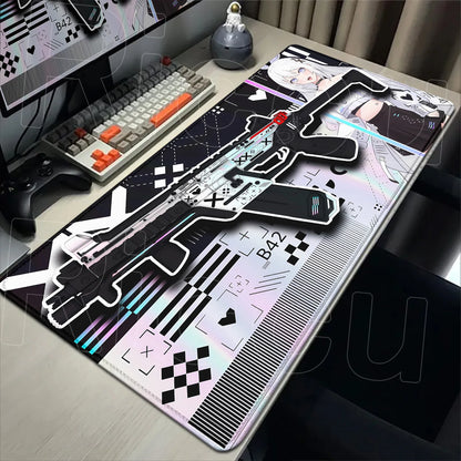Cartoon Mouse Pad Pink CSGO Print Stream Gamer Mousepad 400x900mm Antislip Keyboard Mouse Mats Rubber Deskmat Gaming Accessories