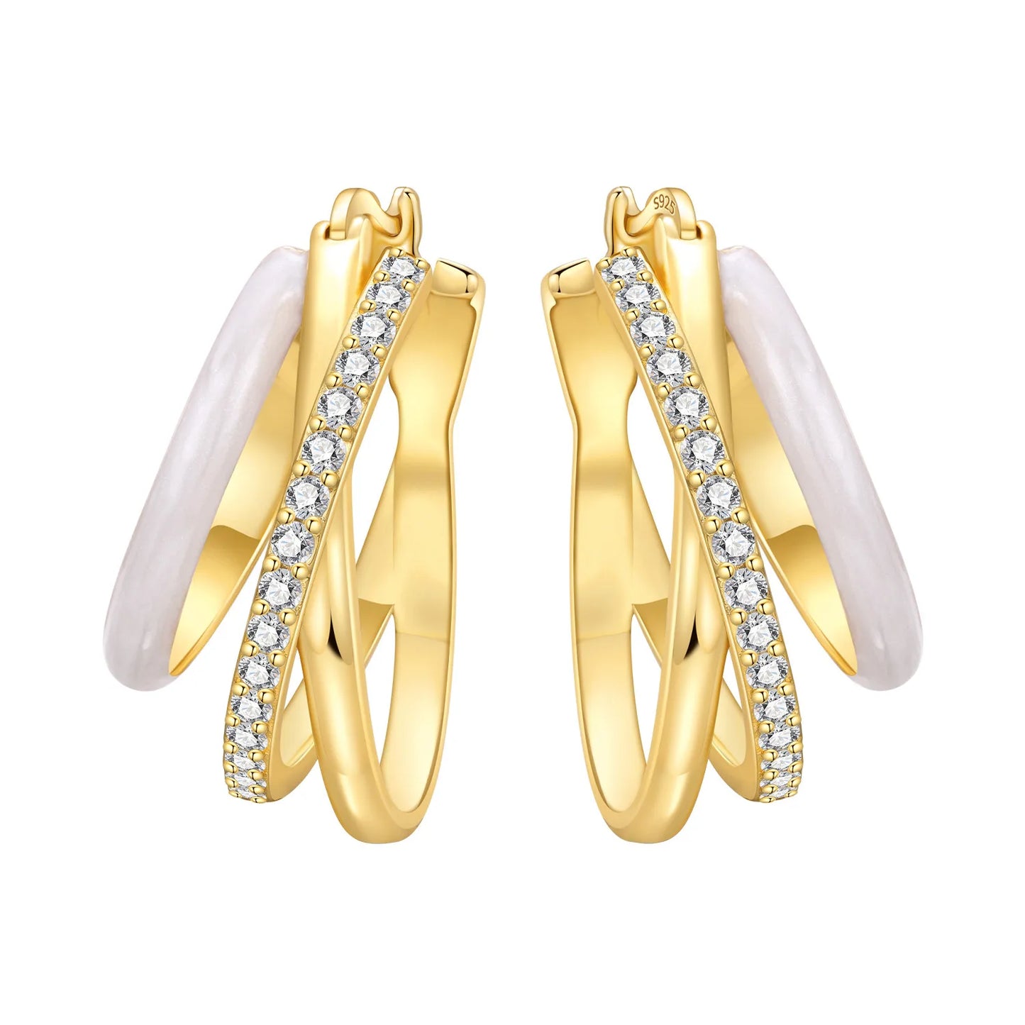 Original 925 Sterling Silver Heart Vintage Luxury Earrings Fashion 18K Gold Hoop Earrings for Women Piercing Jewelry Aretes 2026