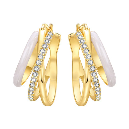 Original 925 Sterling Silver Heart Vintage Luxury Earrings Fashion 18K Gold Hoop Earrings for Women Piercing Jewelry Aretes 2026