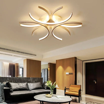 Modern Led Chandelier Lights White Ceiling Lamp Bedroom Circle Attic Living Dining Room Kitchen Interior Light Fixture