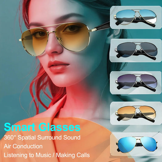 Smart Glasses, Bluetooth Glasses, Touch and Voice Control, Open Music Playback, Bluetooth 5.4, Outdoor, Fishing, Sports