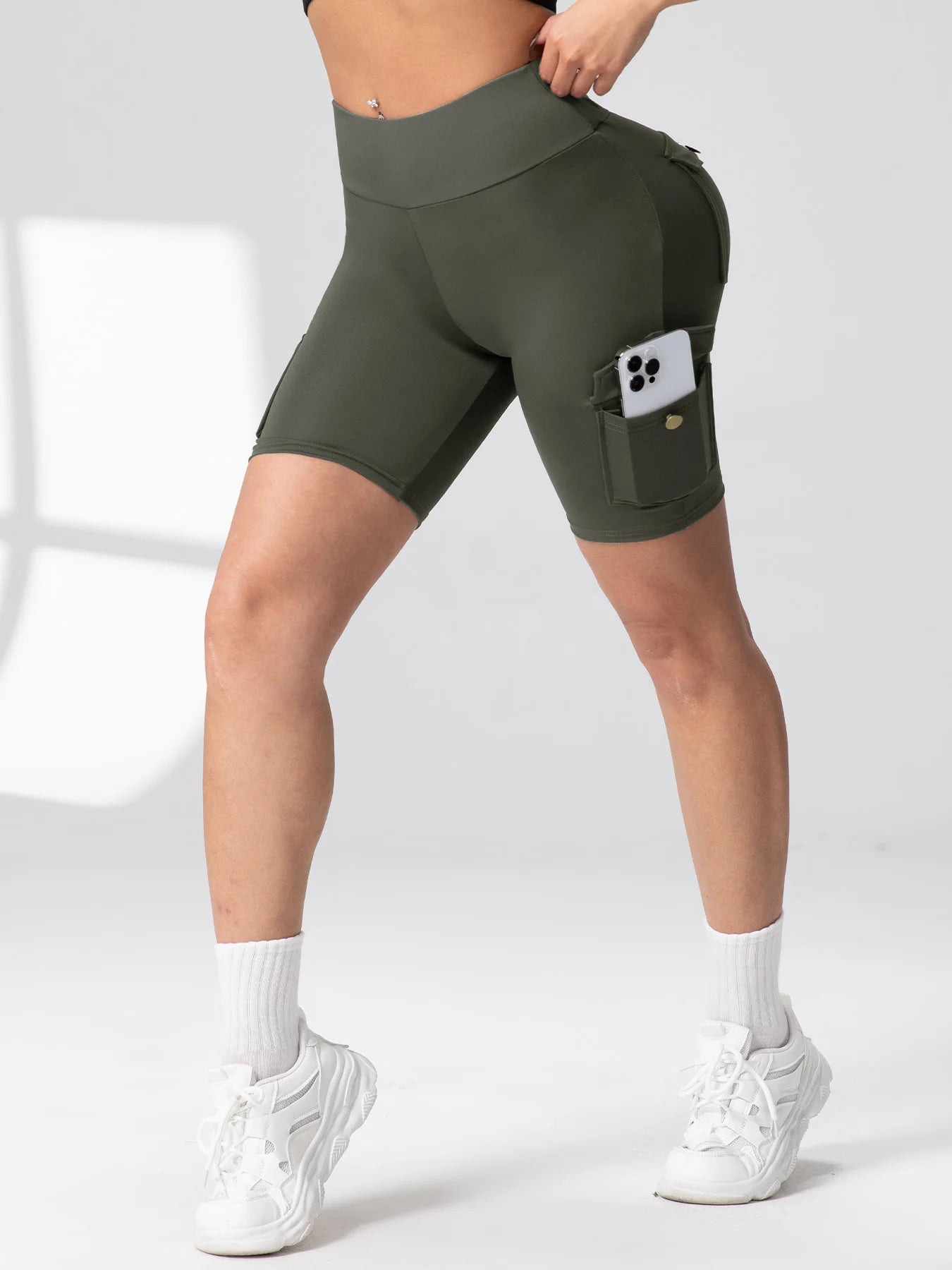 Pockets Gym Leggings Women High Waist Fashion Fitness Pants Skinny Stretch Outdoors Comfortable Sport  Leggings