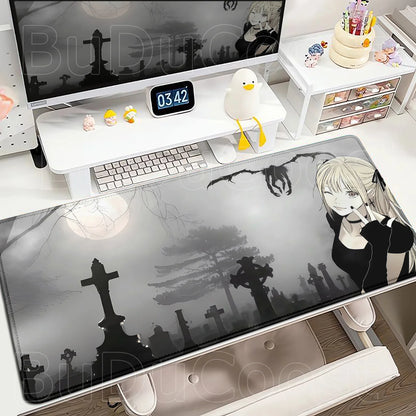 New Misa Amane Light Yagami Desk Mat Death Note Anime Mousepad Computer Gamers Lock Edge Mouse Pad Gaming E-sports Keyboard Pads