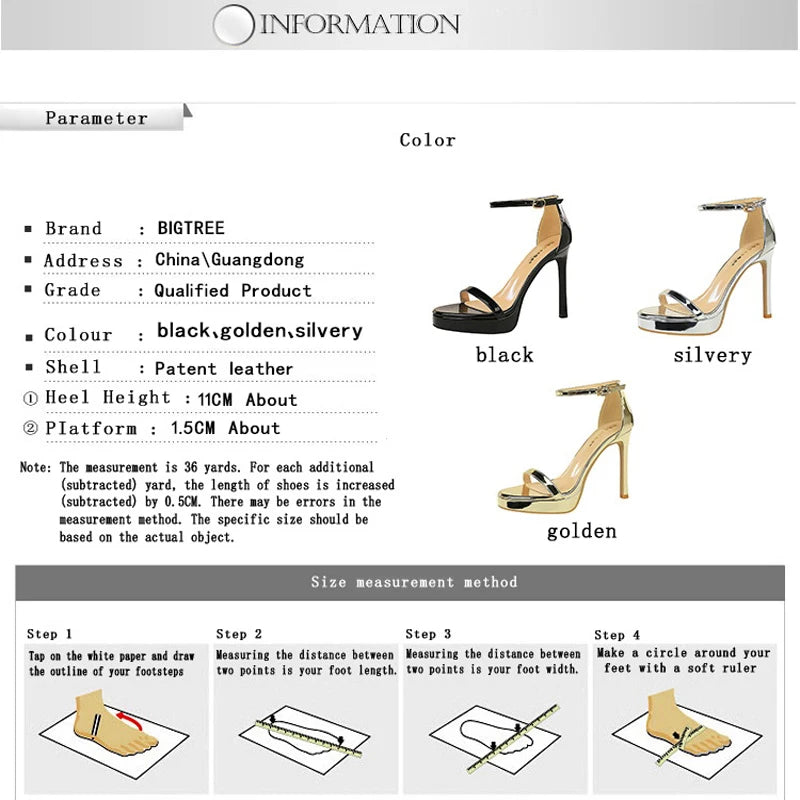 Luxury Women 11 Cm Heels Sandals Women Pumps Peep Toe High Heels Patent Leather Stiletto Lady Sandals Summer Shoes Platform Heel
