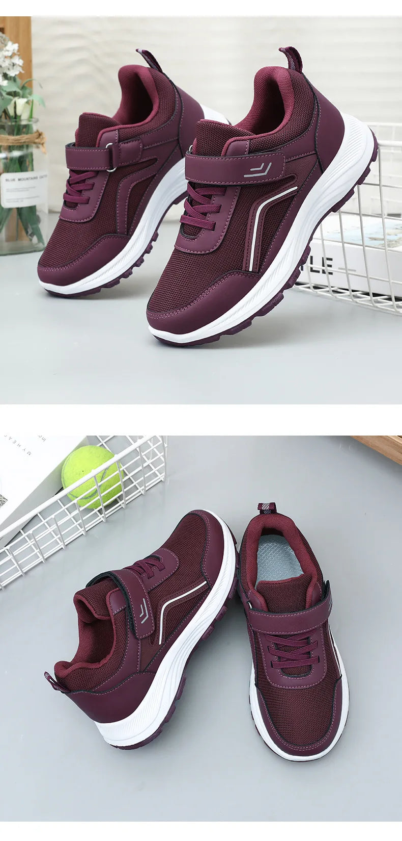Women's Autumn New Shoes Breathable and Comfortable Walking Shoes Winter Sneakers Women Velcro Sneakers  Casual Shoes