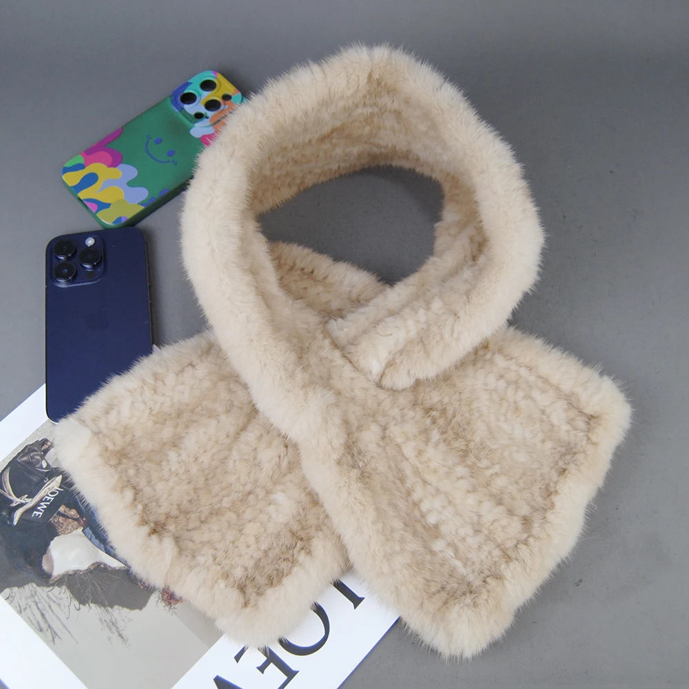 2026 Lady Luxury Authentic Mink Fur Shawl Scarf Winter 100%Natural Mink Fur Real Scarf Shawl Fashion Genuine Mink Fur Ponchos