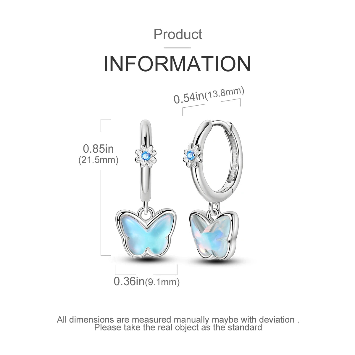925 Sterling Silver Original Hoop Earring For Woman Luxury  Pendientes Wedding Jewelry Gift