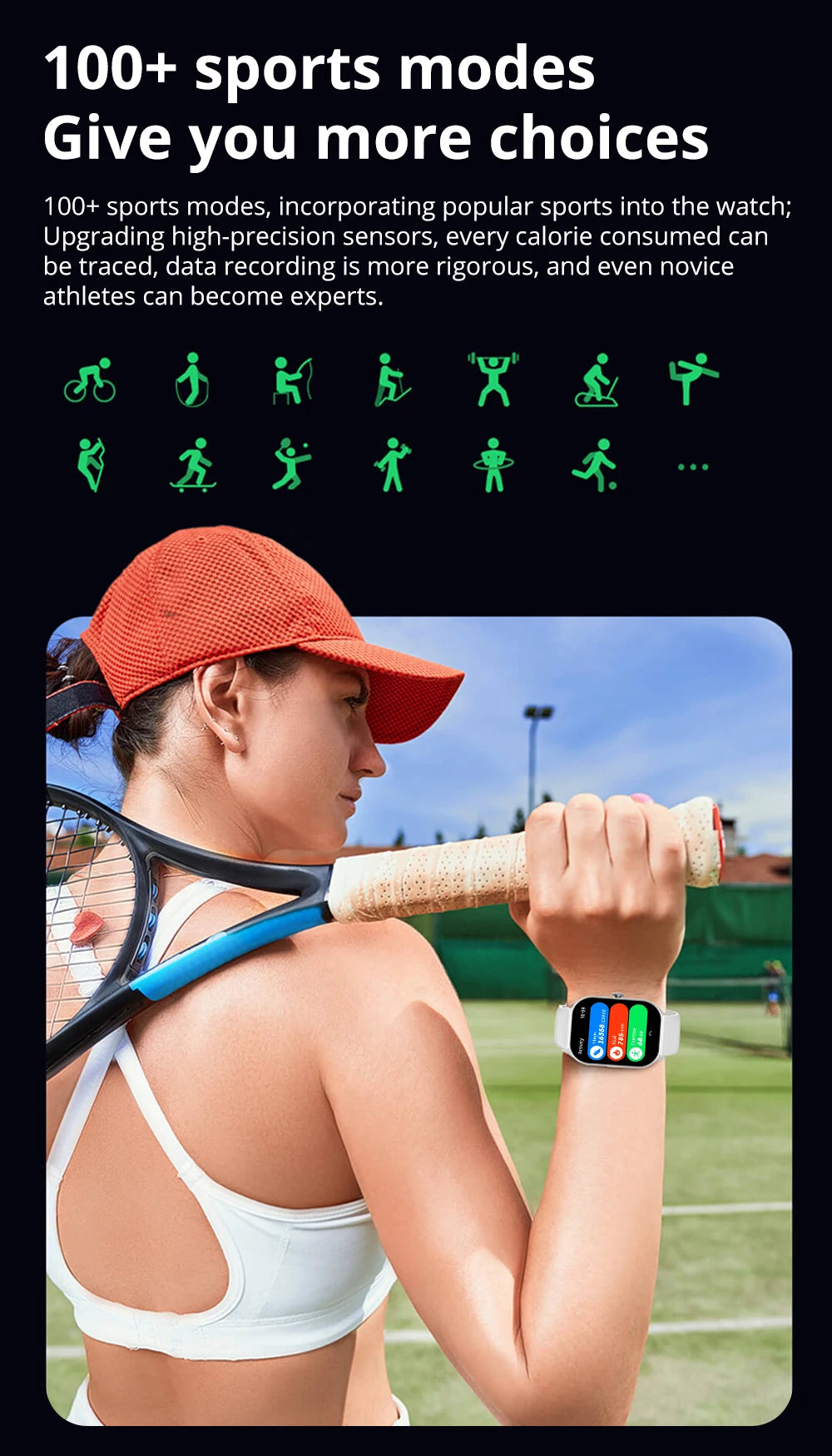COLMI P77 Smartwatch, Up to 11 day battery life,  Massive 700mAh battery, 2 inch display, Health Management Smart Watch