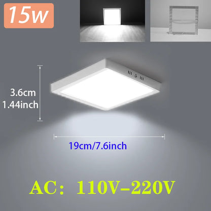 Modern Led Ceiling Lamps 15/20/30W Ceiling Panel Fixtures AC 110V-220V For Room Living Bedroom Kitchen Home Decor Panel Lights