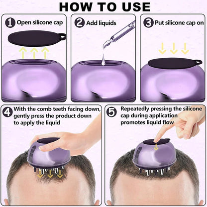 Hair Oil Scalp Applicator Massagers Liquid Comb Portable Massage Comb Essential Oil Liquid Guiding Massager Anti Hair Loss