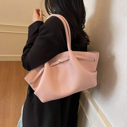 2026 French Style Women Tote Bag Large Capacity Luxury Underarm Bag Casual Single Shoulder Handbag Daily Commute Shopping Bags