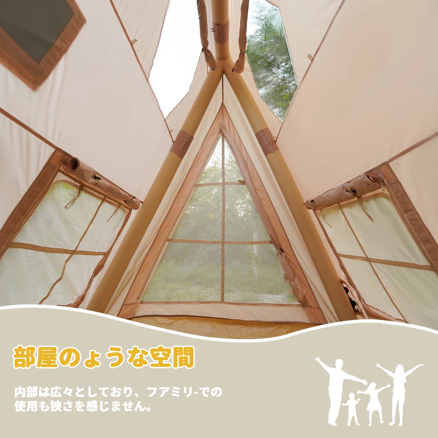 PAKICETUS Triangle Inflatable Camping Tent Easy Setup 4 Season 2 Persons Waterproof Windproof Outdoor Tent Portable House Hiking