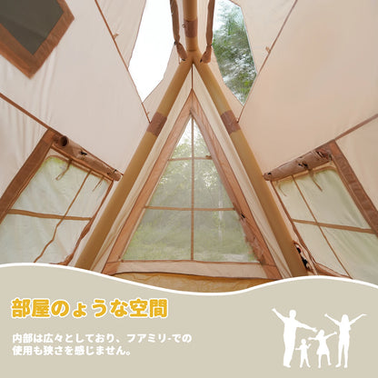 PAKICETUS Triangle Inflatable Camping Tent Easy Setup 4 Season 2 Persons Waterproof Windproof Outdoor Tent Portable House Hiking