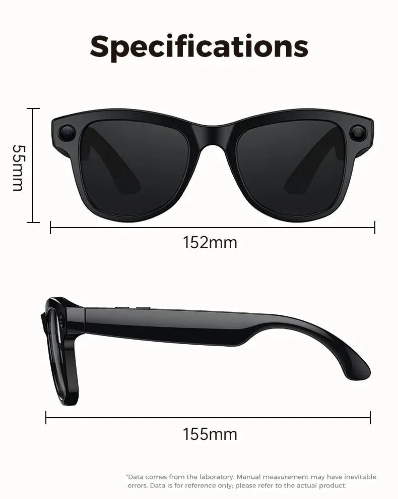 Smart Glasses HD Photo Video Open AI Record Translation Touch Photochromic Lenses Bluetooth Call Music Multifunction Glasses