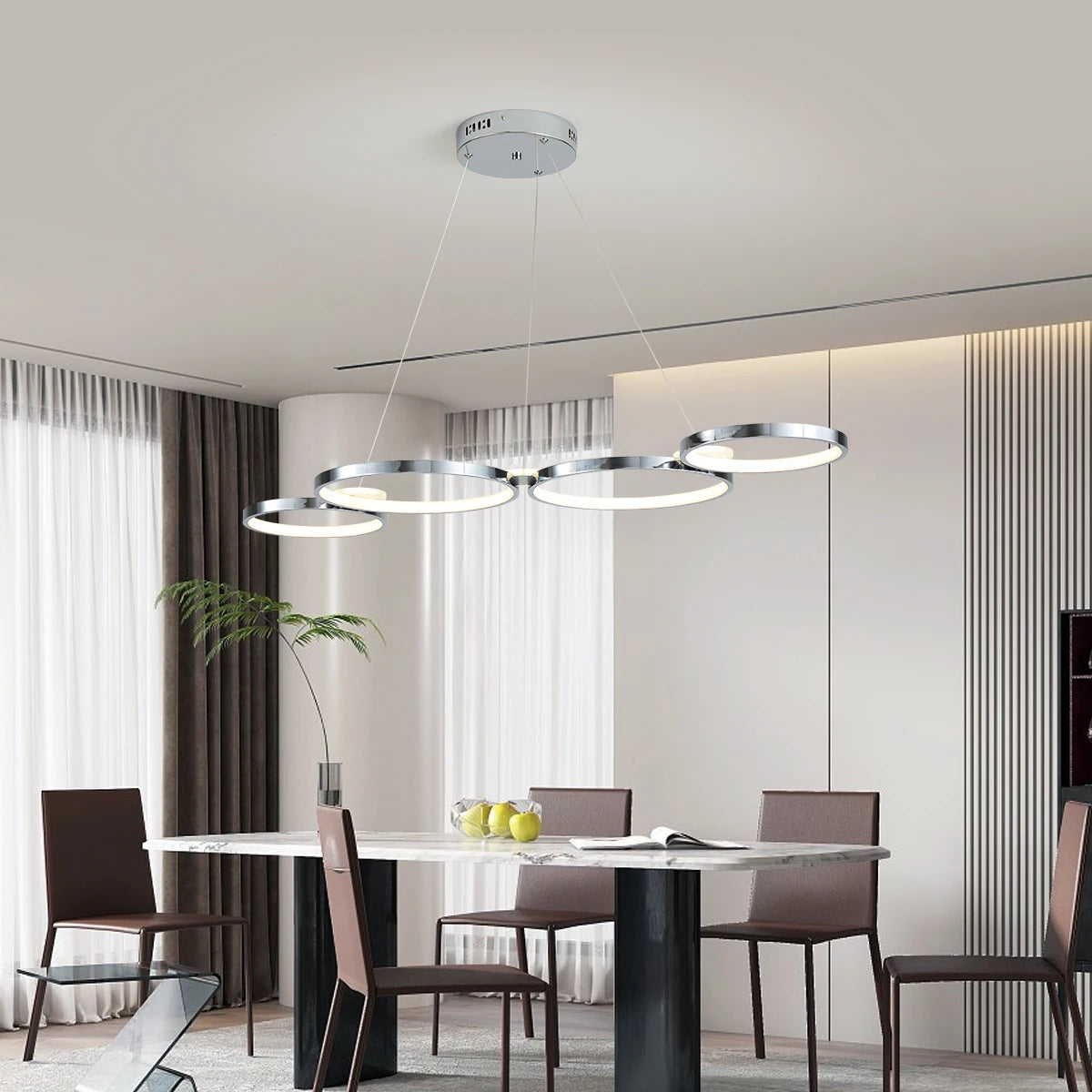living room chandelier,Dimmable ceiling pendant chandelier,Led pendant lights for dining room kitchen Gold/chrome/black lustrs