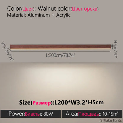 Modern Long Strip Ceiling Light Surface Mounted Minimalist Aisle Lamp Living Room Bedroom Kitchen Home Office LED Lighting