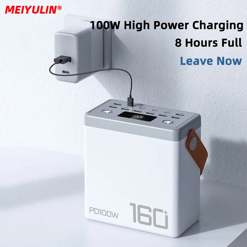 PD100W 160000mAh Power Bank Station Fast Charger Portable Emergency Charging External Battery for iPhone 15 Xiaomi Tablet laptop