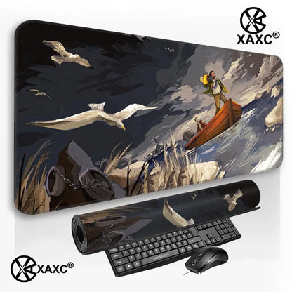 D-Disco E-Elysium Mouse Pad Large Gaming Mouse Pad Print Waterproof XXL Desk Mat For PC Laptop Non-Slip Desk Mat Carpet HYBXXC