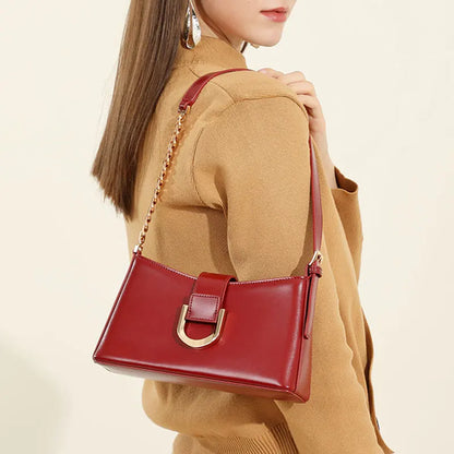 Genuine Leather Women's Bag Luxury Designer Adjustable Shoulder Bags Classic Crossbody Chain Bag Cowhide Fashion Handbags 2979