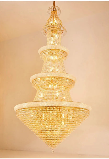 Luxury Crystal Chandeliers Home Decorate Ceiling Chandelier Lustre Duplex Loft Pendant Lights for Living Dining Room Żyrandol